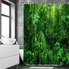 Natural Forest Landscape Shower Curtain 3D Printed Scenery Waterproof Polyester Bath Curtain Home Decor Bathroom Curtain