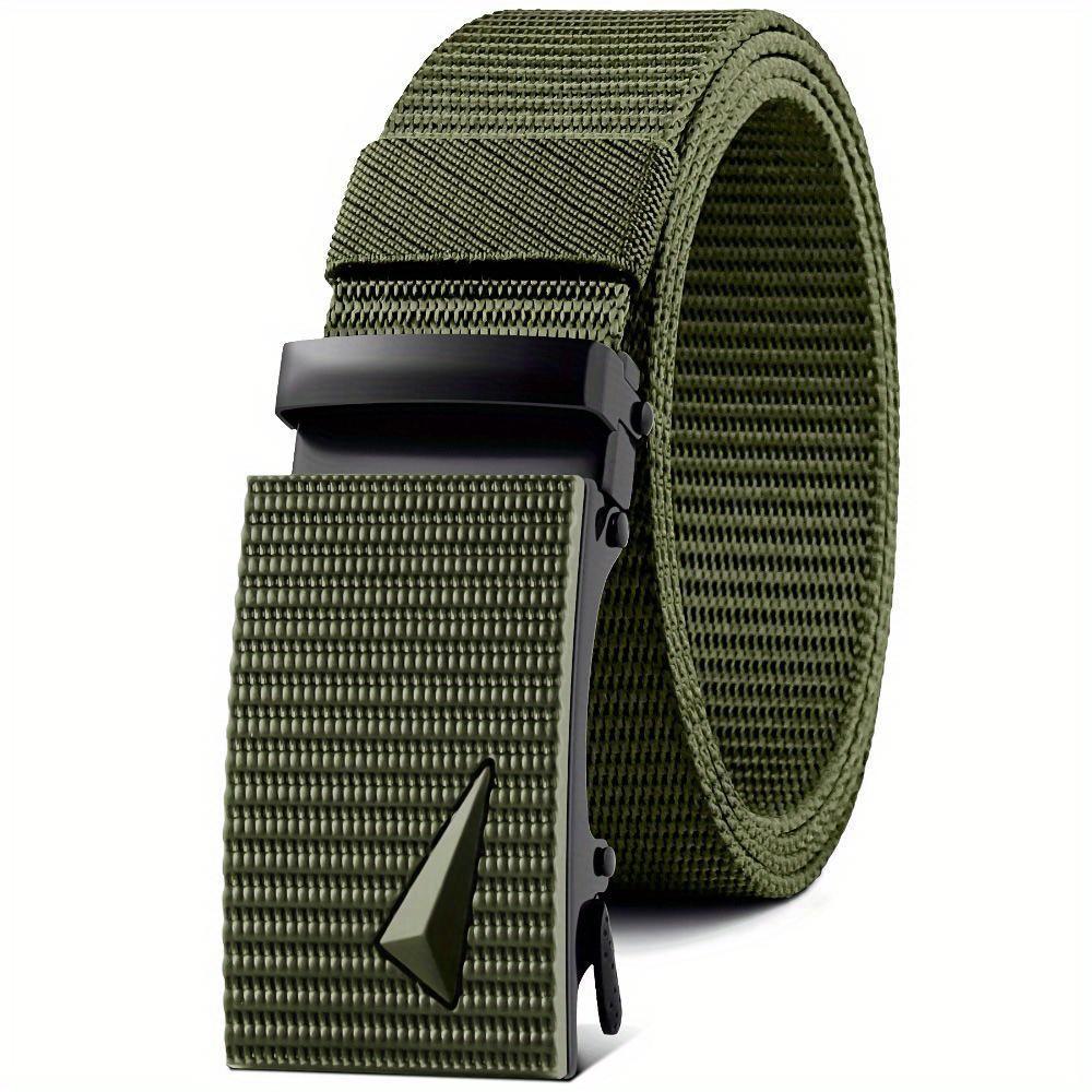Men's Automatic Buckle Outdoor Canvas Belt, Jeans Belt