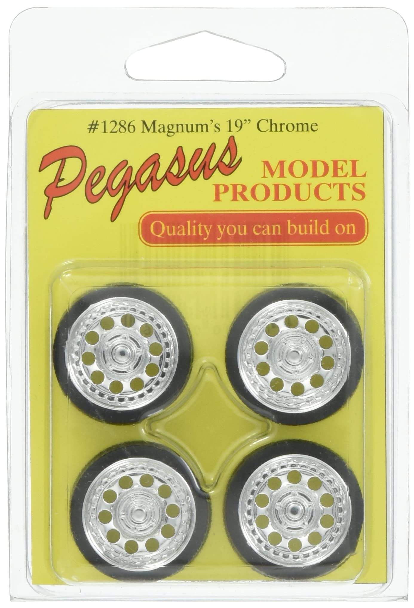 

Pegasus хромированный набор из 4 штук с шинами 1/24 Magnums 19-дюймовые колеса, хромированные,