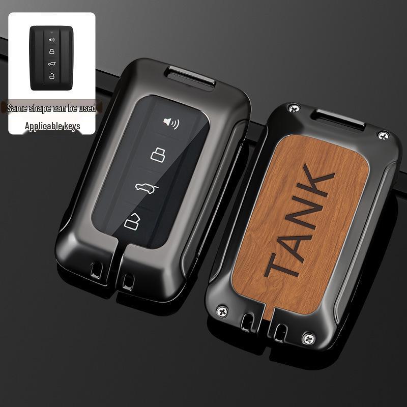 Tank 300/500 Key Cover: New Logo City Off-road Metal Car Buckle for Men.