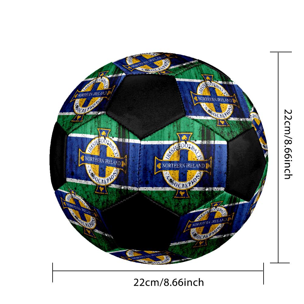 Northern Ireland National Football Team Soccer Ball Colorful All Ages Machine Stitched PVC Competition Ready Durable High-Bounce