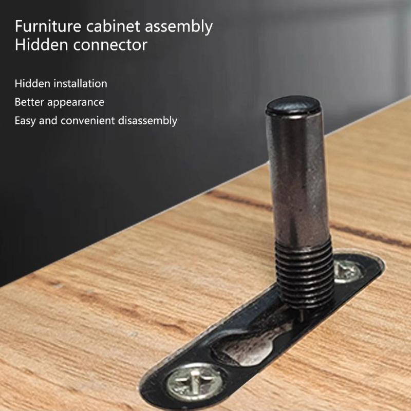 Pack of 20 Hide Mounting Connectors Accessory for Cabinets and Shelves Sturdy Stainless Steel Construction for Easy Use
