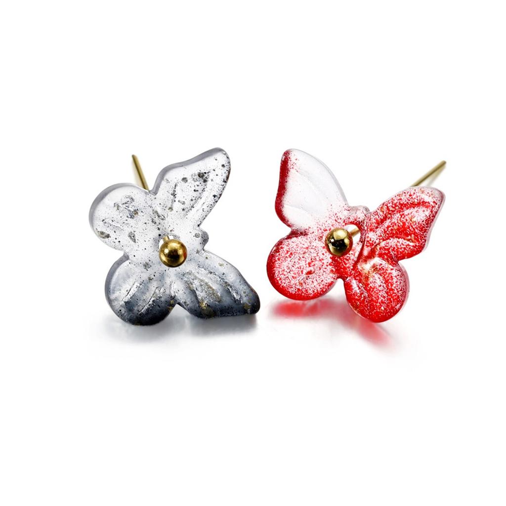 DW50 11mm 50 Stück/Los Schmetterling Farbverlauf Form Glasperlen Exquisite Perlen DIY Handgemachtes Armband Schmuck Material Zubehör