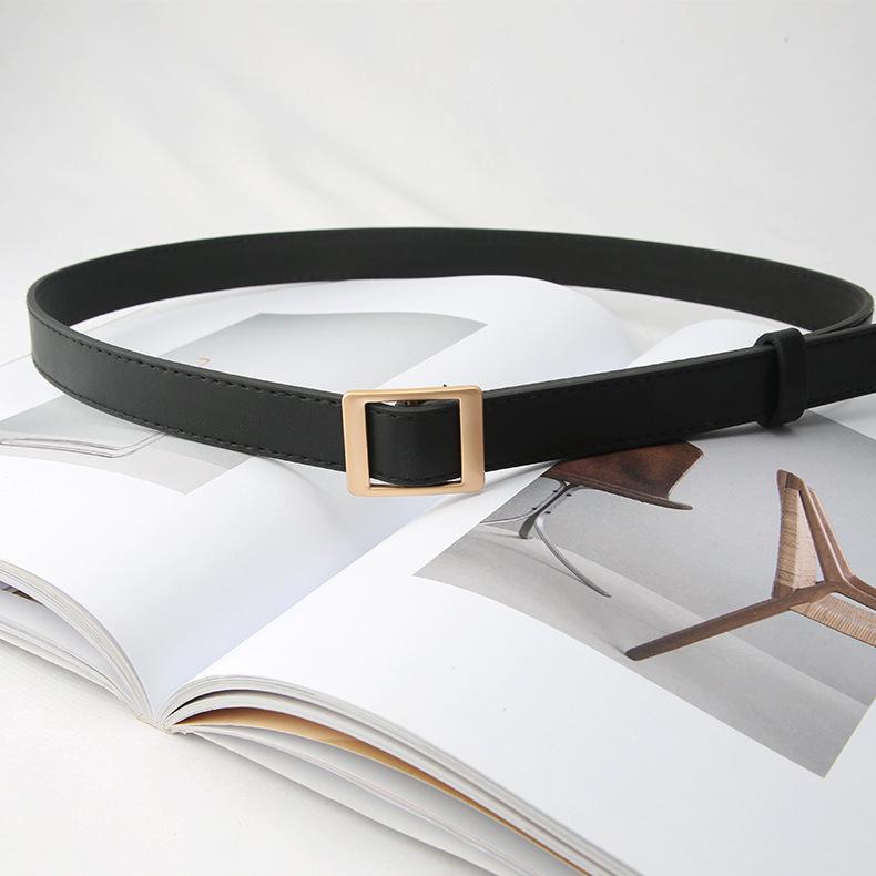 

Belt Versatile Slimming Modern Minimalist Womens Nohole Belt For Looks Trendy Gold Black