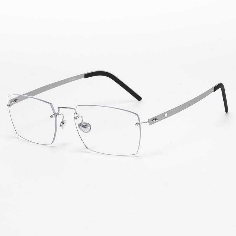 Summer Rimless Titanium Alloy Glasses: High-End Retro Light Luxury Unisex Frames