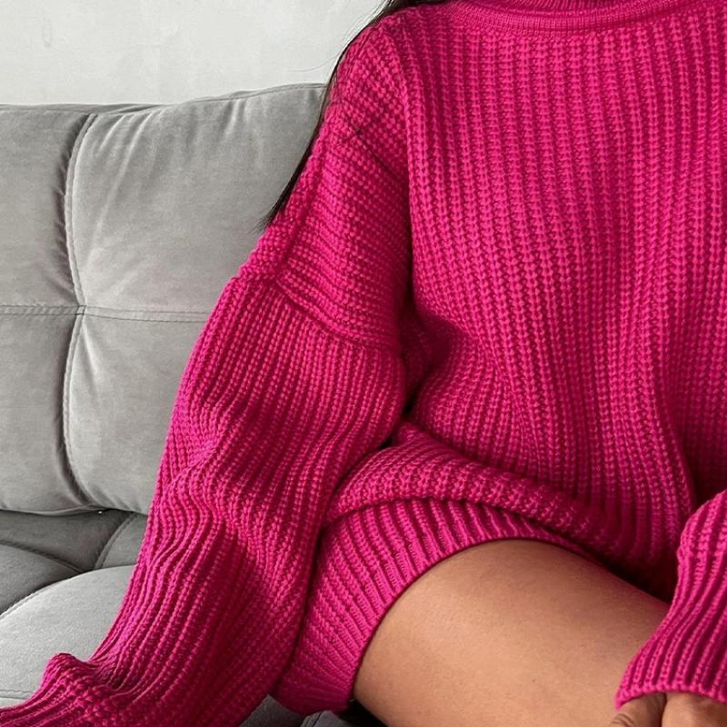 Pulover îngroșat, de toamnă și iarnă, cu gât înalt