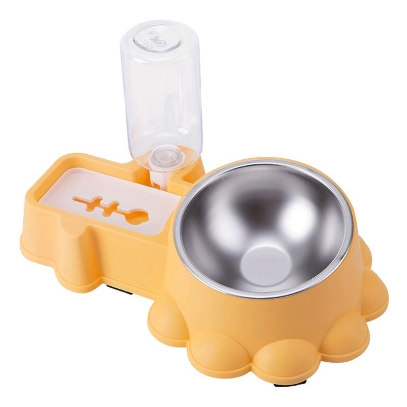 

Raised Cats Bowls Dog Feeding Bowl AntiVomiting Food Container for Small Dogs Pet Feeding Bowl Pet Watering Supplies жёлтый
