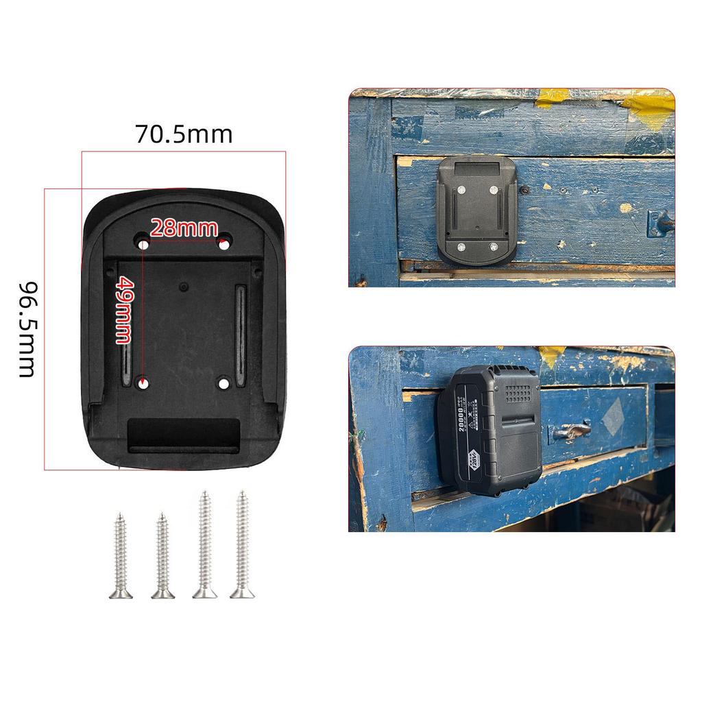Countersunk Screw Holes Battery Holder Electric Tool Storage Wall Mount Bracket