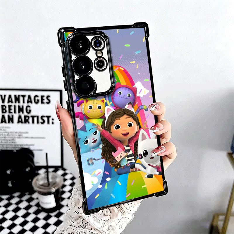 G-Gabbys Dollhouse Cartoon Plating Phone Case For Samsung Galaxy S24 S25 FE S26 Edge S23 Ultra S22 S21 Plus S20 Anti-Fall Airaba