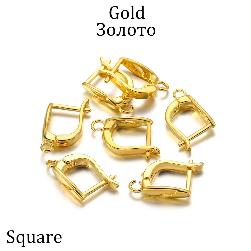 6-12Pcs/lot French Hoop Lever Back Open Loop Earring Hook Clasps Settings For DIY Jewelry Making Findings Accessories Supplies