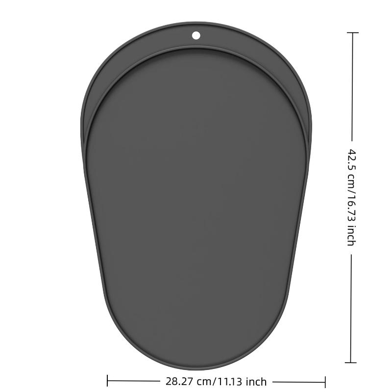 Non-Slip Waterproof Silicone Coffee Mat With Raised Lip For Coffee Machine Kitchen Counter Protector Espresso Maker Drying Mat