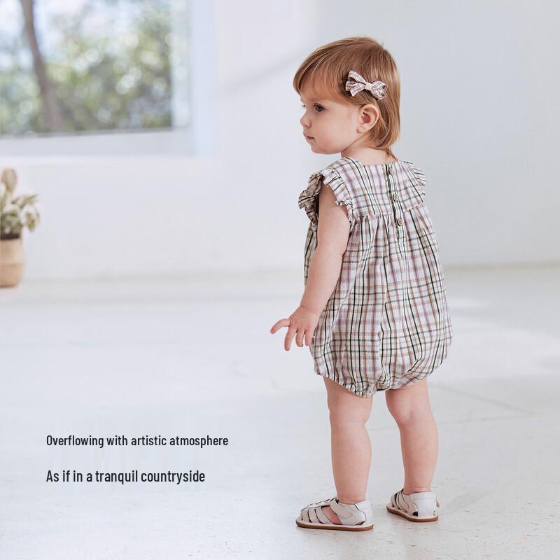 Babylove Gingham Summer Sleeveless Baby Bodysuit