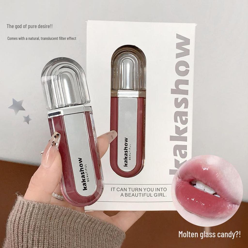 Kakashow Feuchtigkeitsspendender Lipgloss: Spiegelglanz, Feuchtigkeitsspendender Aufpolsterungs-Effekt für einen Natürlichen Look, Perfekt für Herbst/Winter.