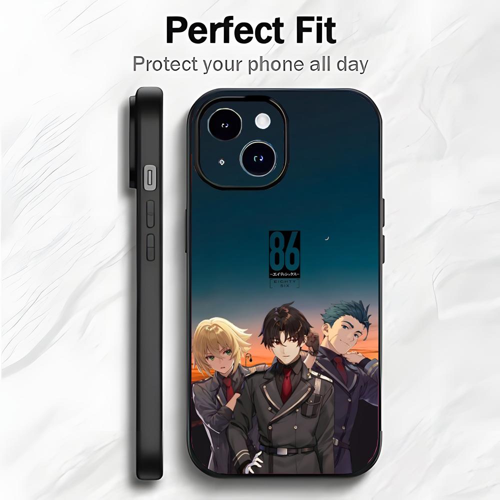 Futuristic Japanese Anime 86 E-EIGHTY-SIX Phone Case Phone Case Soft Packaging Lightweight For iPhone17 16 15 14 13ProMax