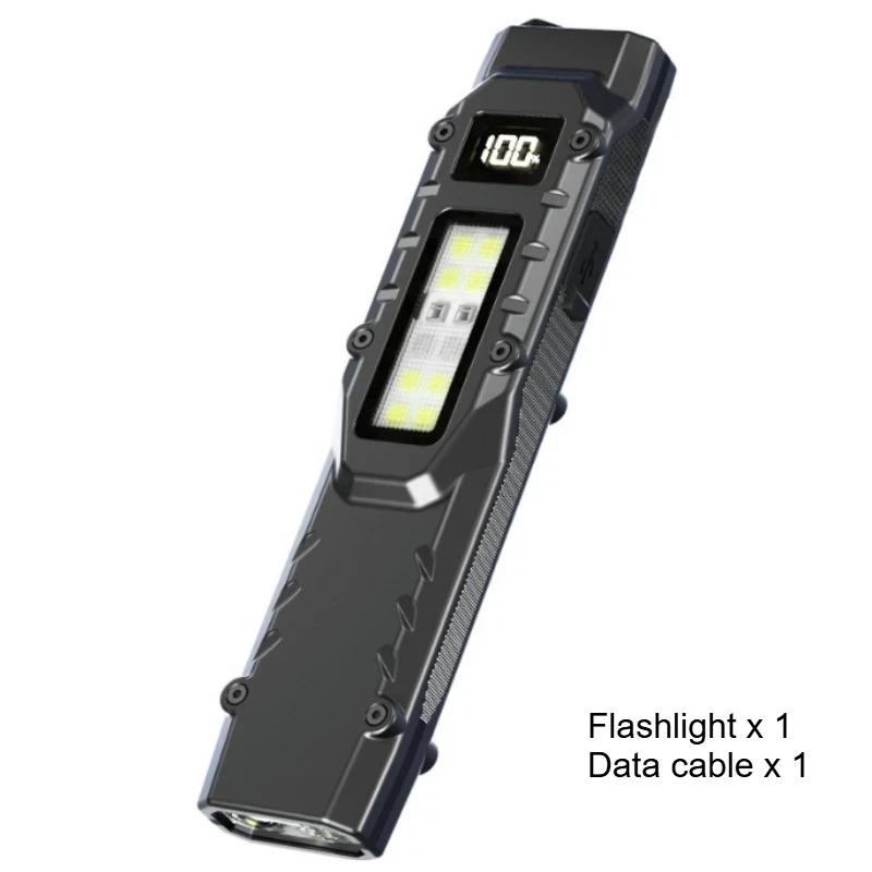 

Ультратонкий фонарик Портативный аварийный уличный свет с клипсой для ручки Зарядка USB Мощный светодиодный фонарик для кемпинга рыбалки Random