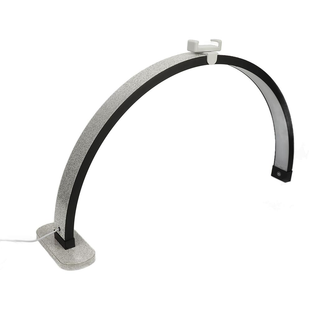 29.5 Inch Half Moon Nail Desk Lamp 40W Half Moon Desk Light 32005600K Touch Key Fill Light with Phone Clip