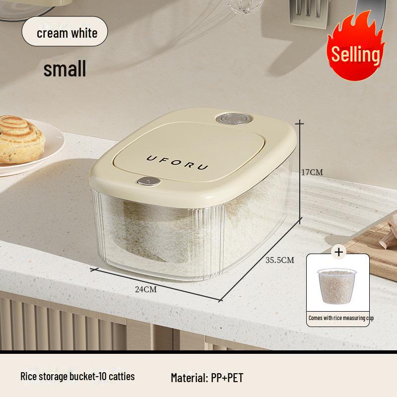 Uforu 20L Insect-Proof & Moisture-Proof Rice Storage Bucket with Press-Seal Lid