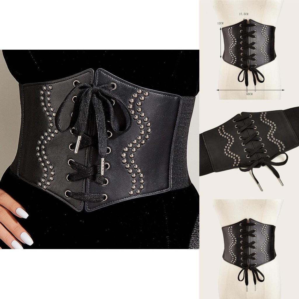 Modisches Nieten- und Riemendesign Elastischer Bund für Damenkleid-Accessoires