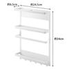 Yamazaki Magnetic Refrigerator Side x x Kitchen Kitchen Paper 2907 Rack, White, Approx. W24.5 D6.5 H34cm, Plate, Rack, Holder,