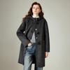 Women's Retro Hooded Mid-Length Wool Blend Coat