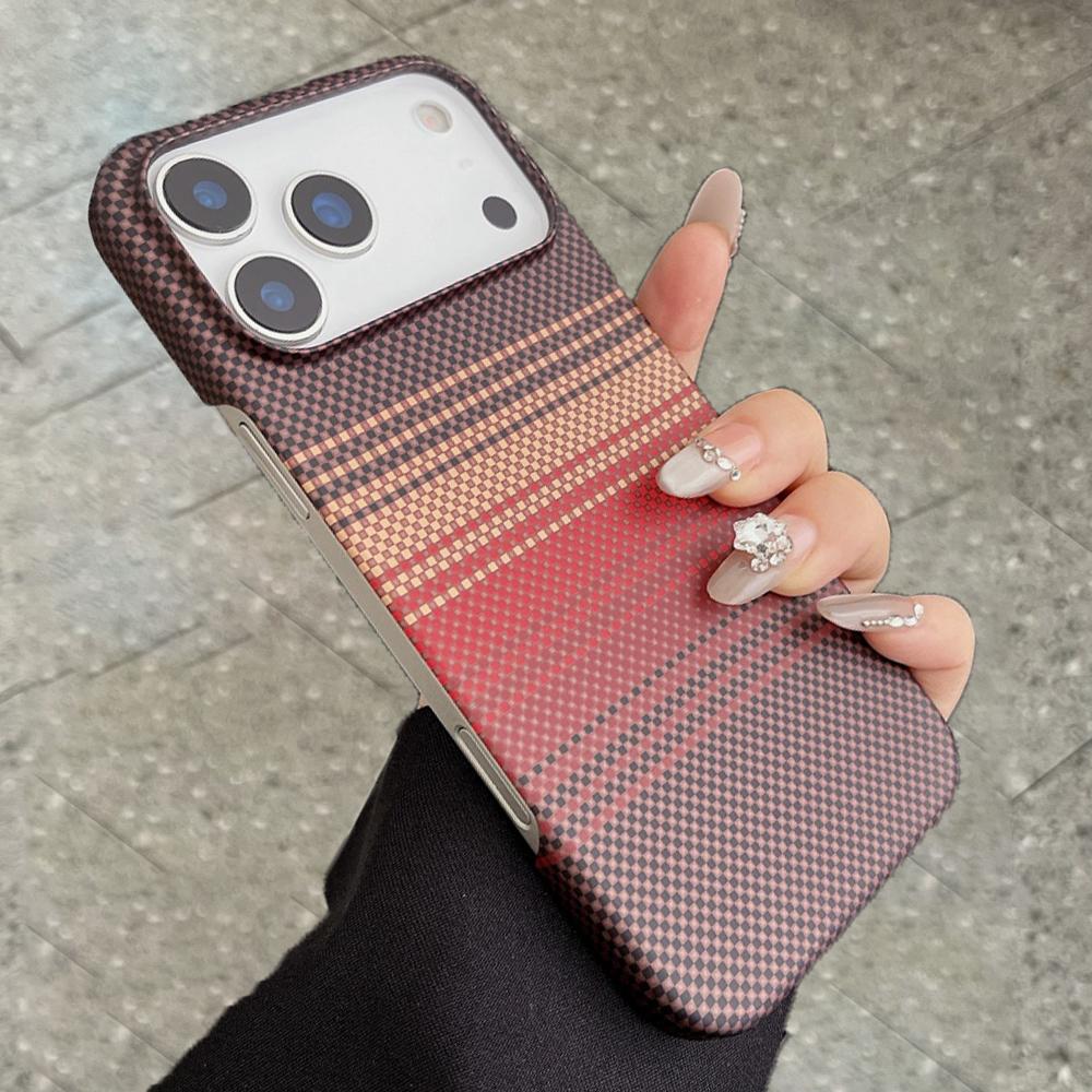 Ultra dünne Kletterer Hart-PC-Hülle für iPhone 17 Air 16 15 14 13 12 17 Pro Max Plus Atmungsaktive Frosted Carbonfaser-Textur Abdeckung