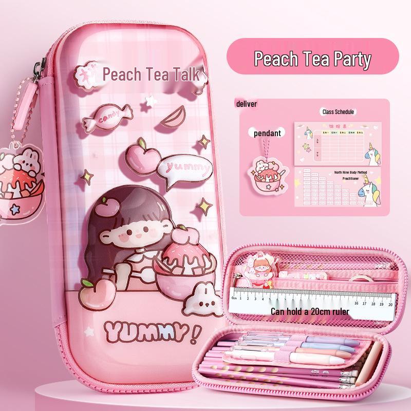 3D Large-Capacity Pencil Case for Kids - Meow Little Rabbit Design