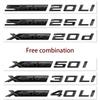 XDRIVE SDRIVE 18d 20d 25d 28d 30d 35d 40d 45d 50d 55d 60d Logo Badge Car Stickers for BMW X1X5X3X7 Displacement Side Trunk Label