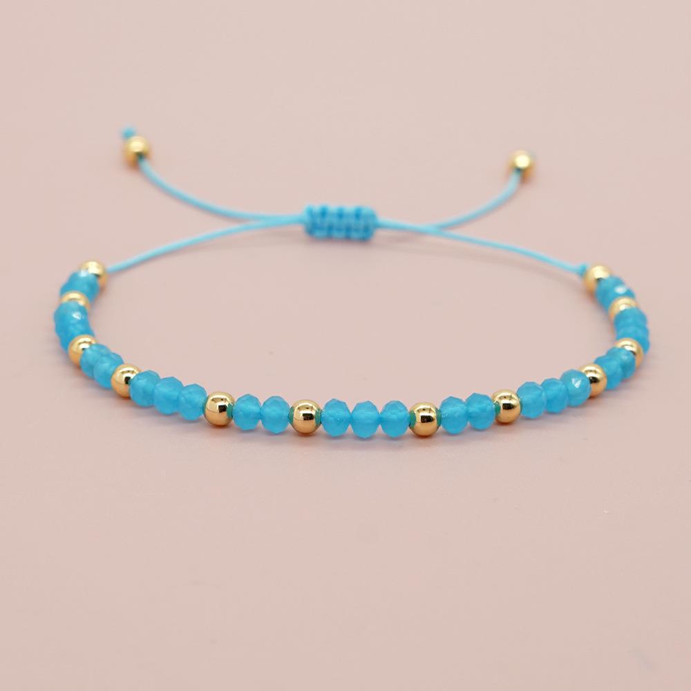 

Минималистичный Легкий Роскошный Медный Браслет с Регулируемой Длиной и Радужными Кристаллами для Женщин