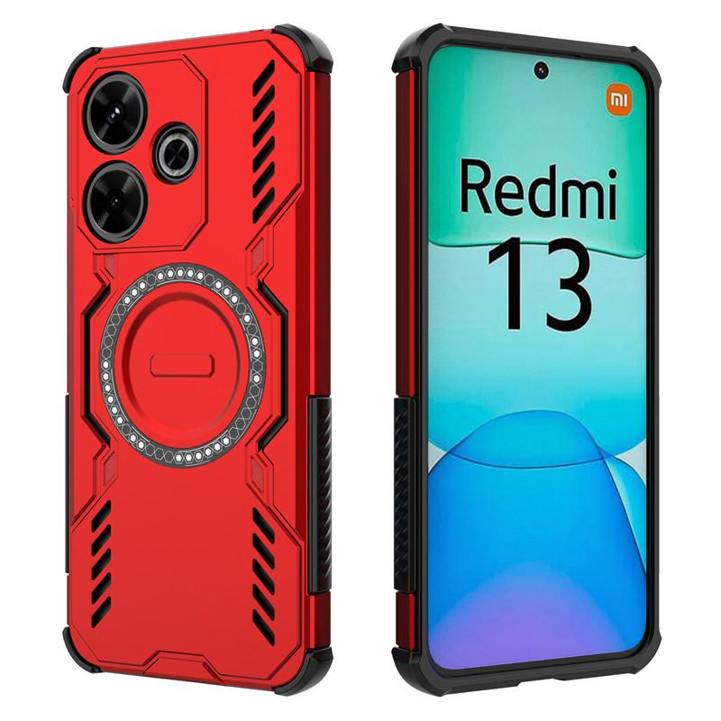 For Xiaomi Poco M6 4G Case Poco M6 4G Cover Heat Dissipation Magnetic Wireless Charging Protective Phone Cases Poco M6 4G Funda