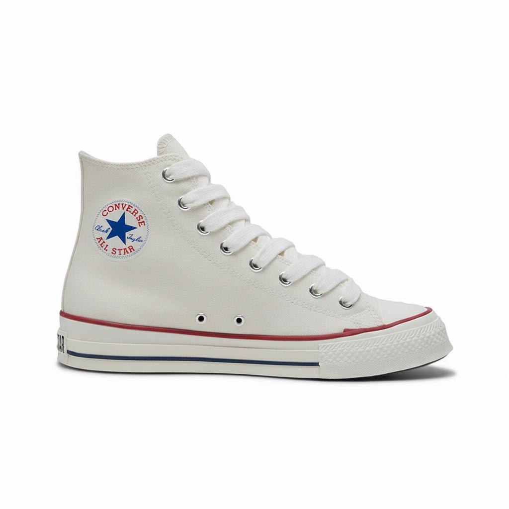 Converse Chuck Taylor All Star Vielseitig Bequem High-Top Canvas Schuhe Unisex Sneaker Off-White A18106C