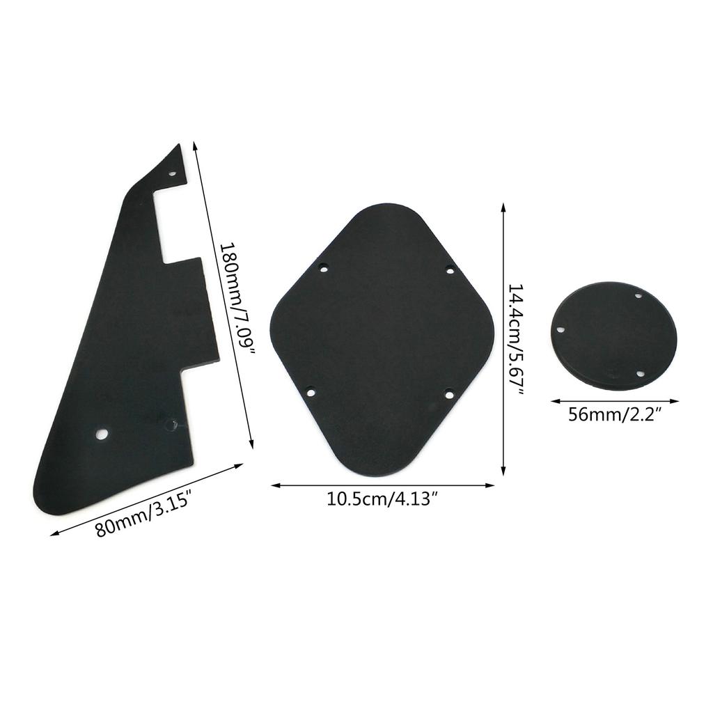 1Ply Black/Yellow Electric Guitar Pickguard Pick Guard Scratch Plate with Bracket and Screws for LP Style Guitar Parts