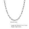 18K Gold Women's Stainless Steel Rectangular Link Chain Necklace - European & American Style Jewelry 1822.