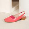 Slingback Heels for Women Square Closed Toe Chunky Heel Pumps Office Wedding Party Dress Shoes Women's Casual Slip On Low Block Heeled Summer Sandals