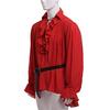 Mens Long Sleeve Lace Up Shirt Cosplay Prince Drama Stage Costume Tops