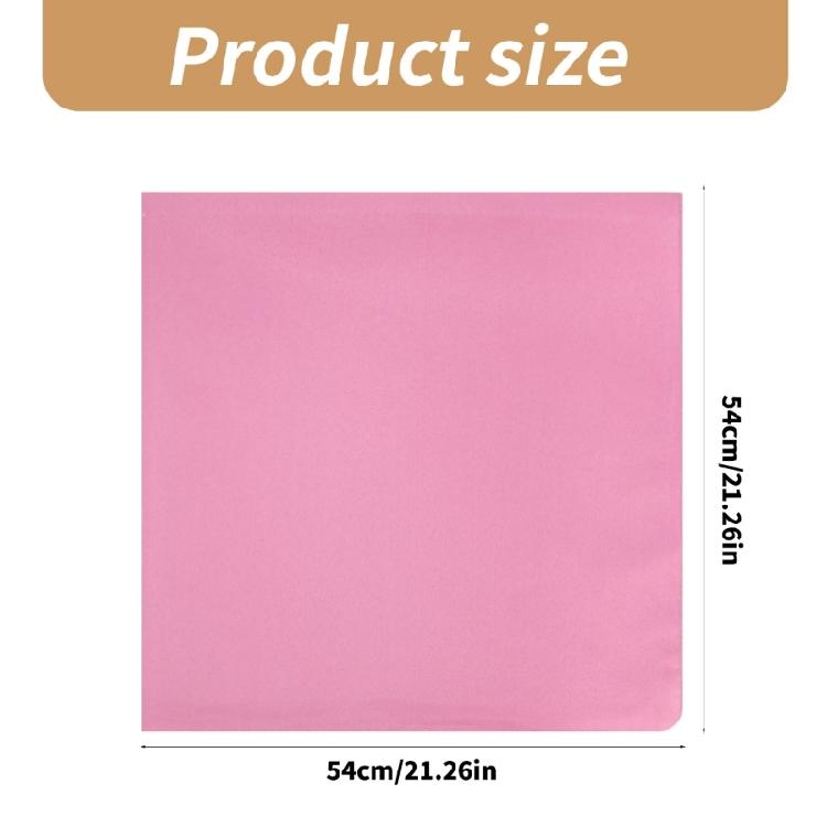 Solid Color Handkerchief for Ladies Square Hankies Lacy Large Bandana
