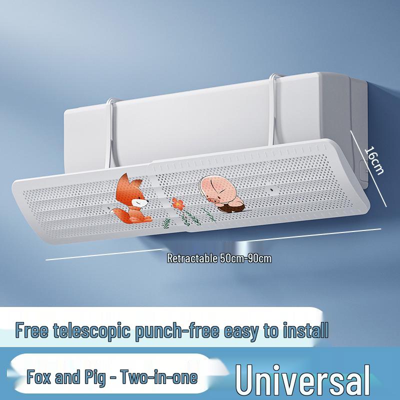 Universal Wall-Mounted Air Conditioner Wind Deflector - No Installation Windproof Guide Cover