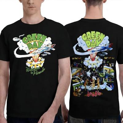 Punk Band Green Day Dookie Tshirt Mens Women Classic Gothic Vintage Rock T Shirts Male Hip Hop Oversized Tshirt 90s Streetwear