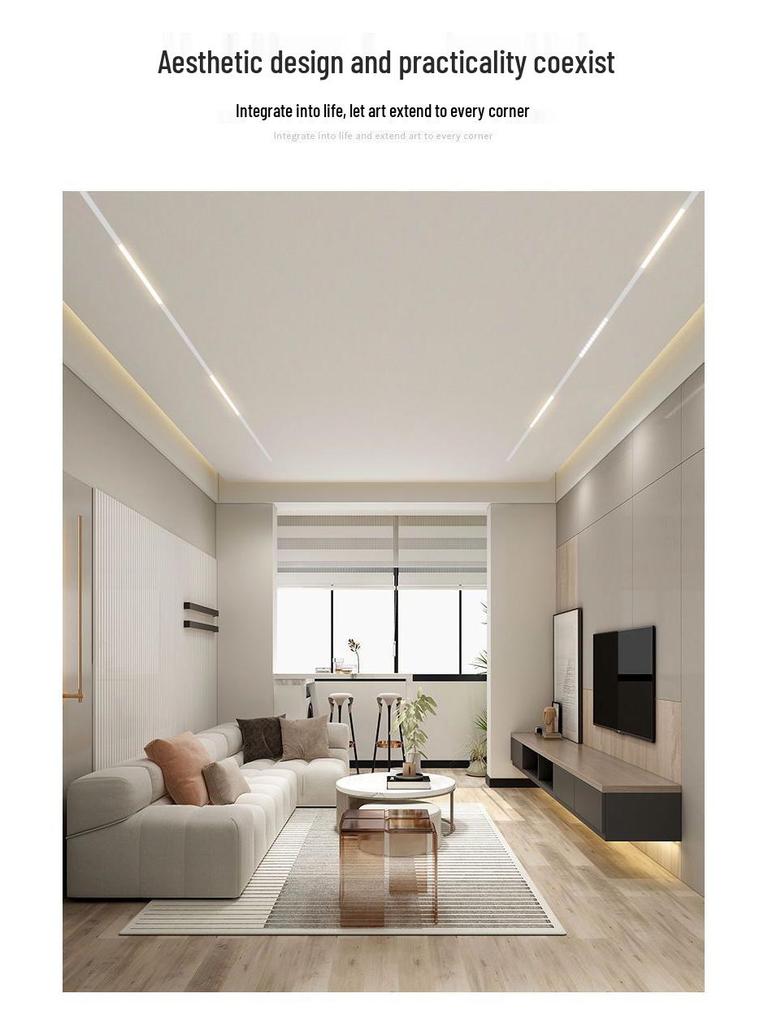 Pure White Recessed & Surface Mounted Magnetic Track Light - LED, No False Ceiling Needed