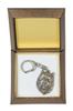 Cairn Terrier II - Silver-plated key ring with a dog in a gift box, handbag decoration, backpack pendant by Art-Dog brand