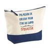 Makeup Bag - PLANETEE - Gardener No Need for Hair - Large Size - Cotton - HD Printing - Made In France