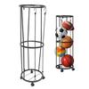 Ball Storage Rack Rolling Metal Lockable Ball Organizer for Basketball Soccer Volleyball