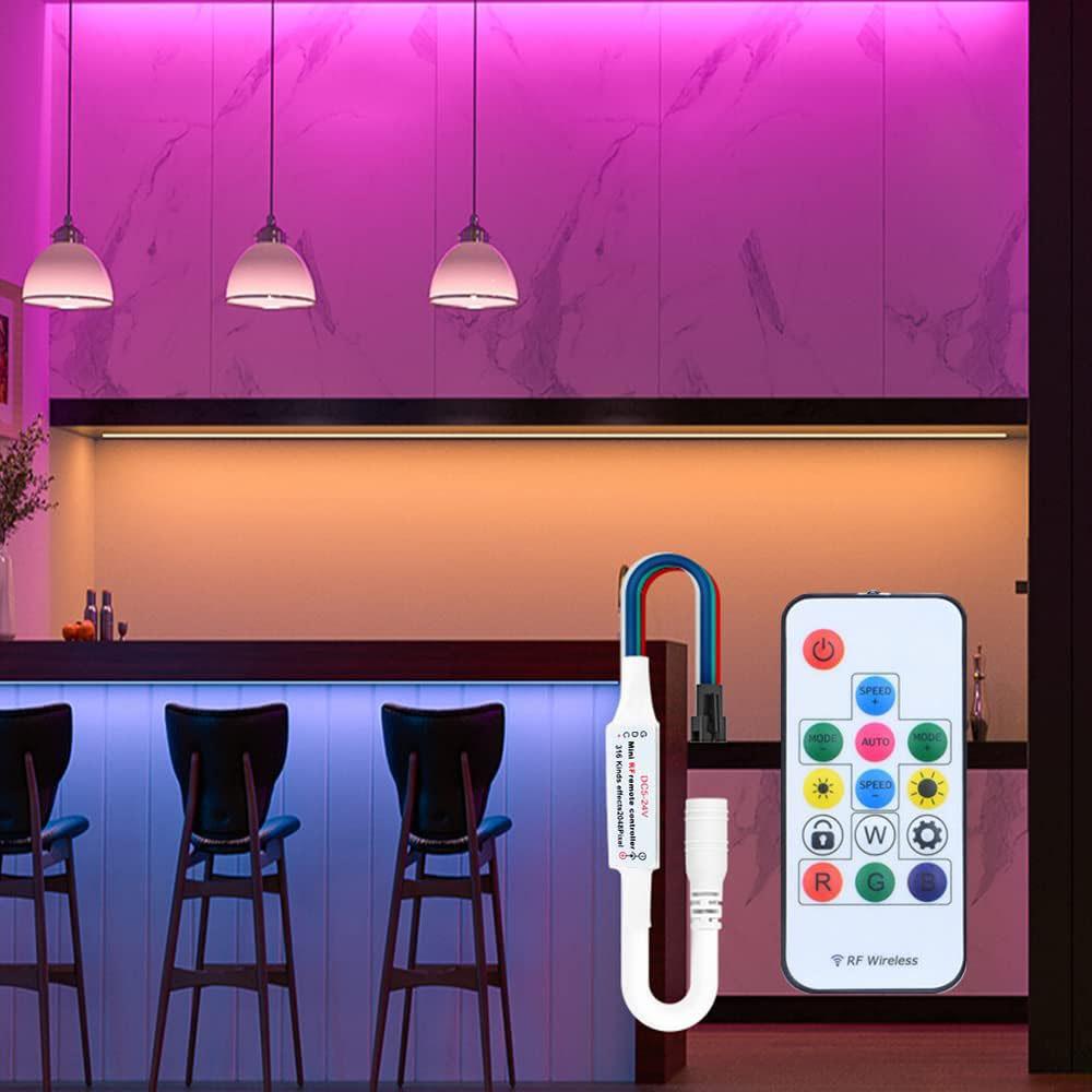 WS2812B WS2811 5050 RGB Led Strip Light Controller 14Keys RF Remote Control  DC5-24V
