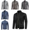 Mens Winter Knit Hoodie With Full Zipper And Fleece Lining For Casual Urban Wear