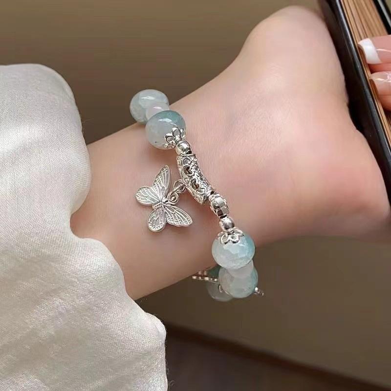 Exquisite Plated Alloy Butterfly And Ginkgo Leaf Bracelet Summer Collection