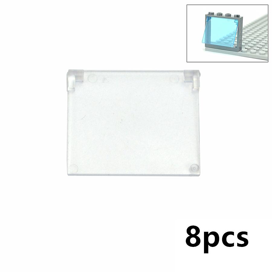 MOC Bricks Door Frame Glass Window 1x4x3 60594 60608 DIY Architecture House Building Blocks Toys Kids Educational Plastic Bricks