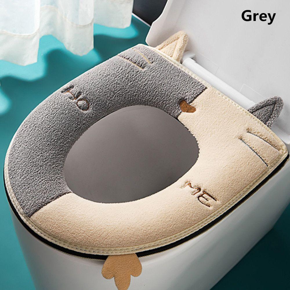 Universal Plush Warm Thicken Toilet Cushion Toilet Seat Cover Seat Mat Bathroom Aceesories