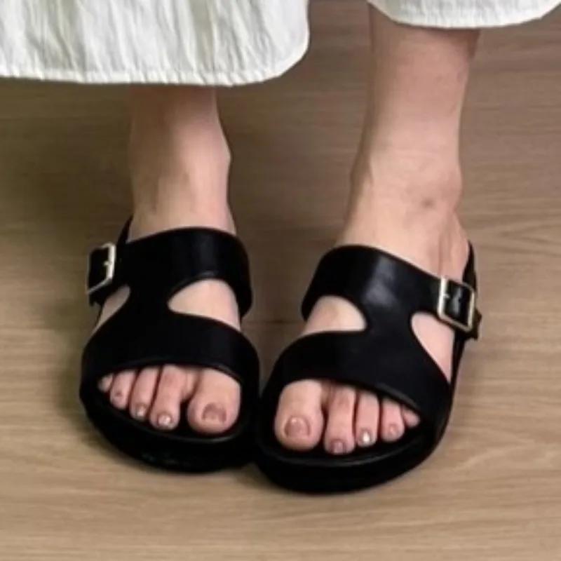 Women Flats Slippers New Summer Casual Shoes Designer Woman Sandals 2025 Beach Flip Flops Slides Cozy Mujer Zapatillas