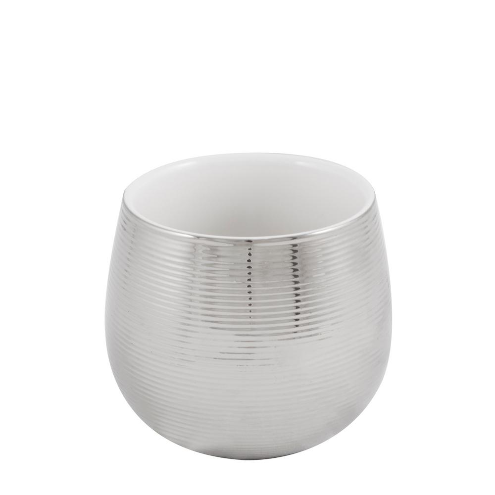 AWD INTERIOR Cleo 1435 silver glamour stoneware bathroom mug