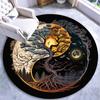 Luxury Sakura Goldfish Dragon Lion Cat Tree Design Carpet Mat Round Machine Washable Rug for Living Room Rugs for Bedroom