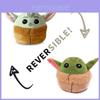 Adorável Brinquedo de Pelúcia Baby Yoda de Dupla Face Para Crianças Com Tecido de Cristal Macio